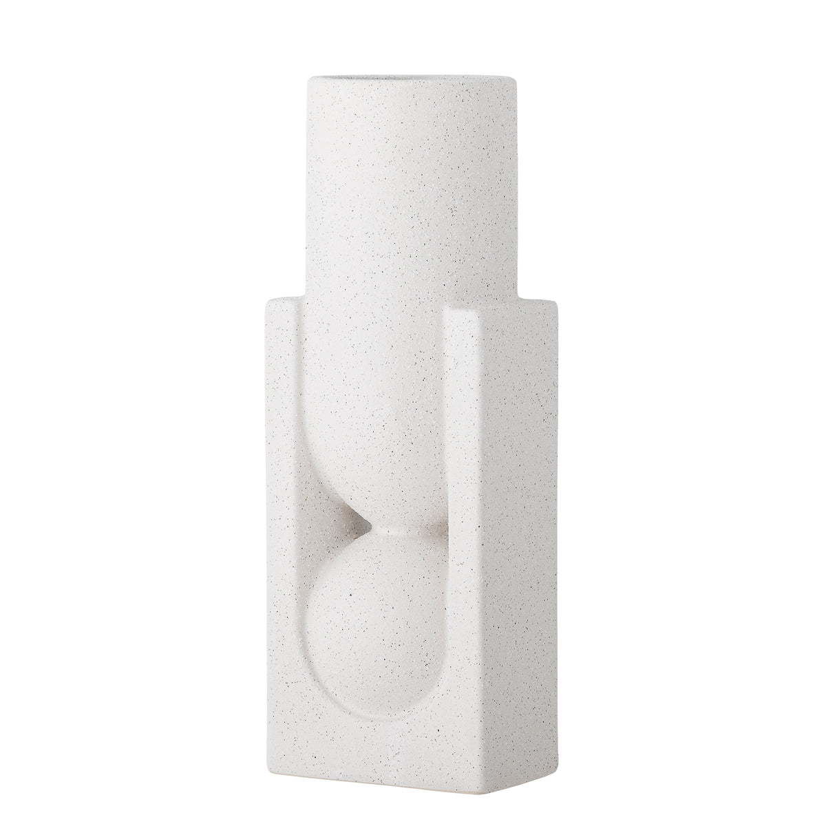 Bloomingville Salome Vase, Weiß, L 12 × H 34 × B 10,5 cm