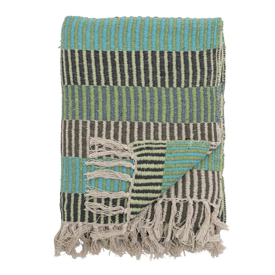 Creative Collection Isnel Wohndecke, Mehrfarbig, Blau/Grün, 160 × 130 cm