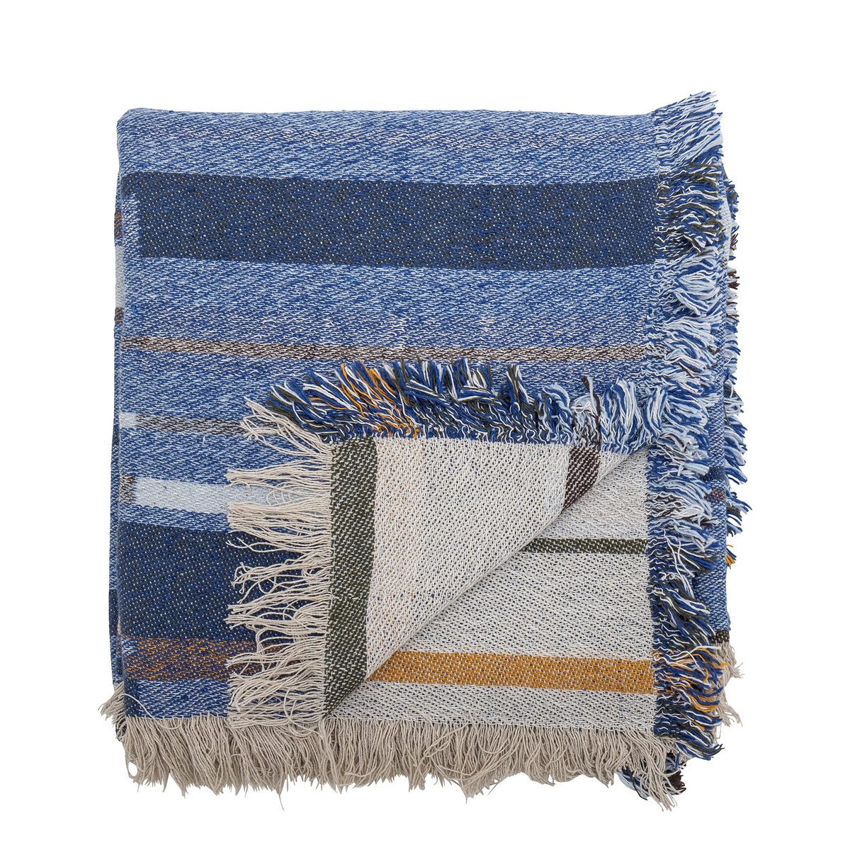 Bloomingville Toscana Wohndecke, Blau, 160 × 130 cm