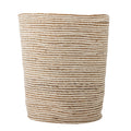 Bloomingville Selena Aufbewahrungskorb, Beige/Weiß, Ø 40 × H 49 cm